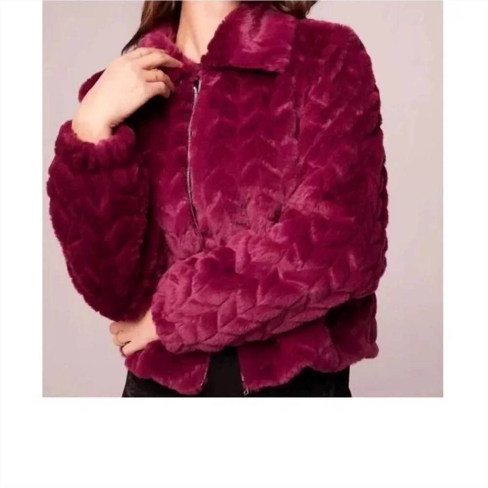 NEW BAND OF GYPSIES val faux jacket in eggplant